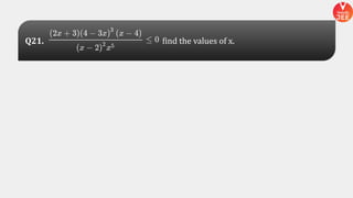 Q21. find the values of x.
 