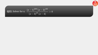 Q22. Solver for x:
 