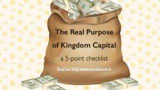 How to use Capital for the Right Purposes: a 5-point checklist