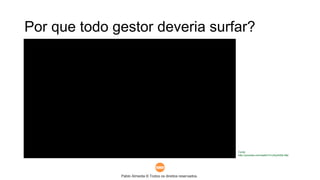 Pablo Almeida © Todos os direitos reservados.
Por que todo gestor deveria surfar?
Fonte:
http://youtube.com/watch?v=vKyxhSib-Mw
 