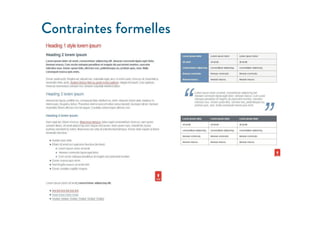 Contraintes formelles
 