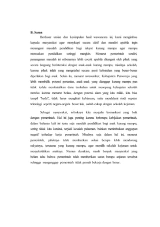 Wawancara bupati