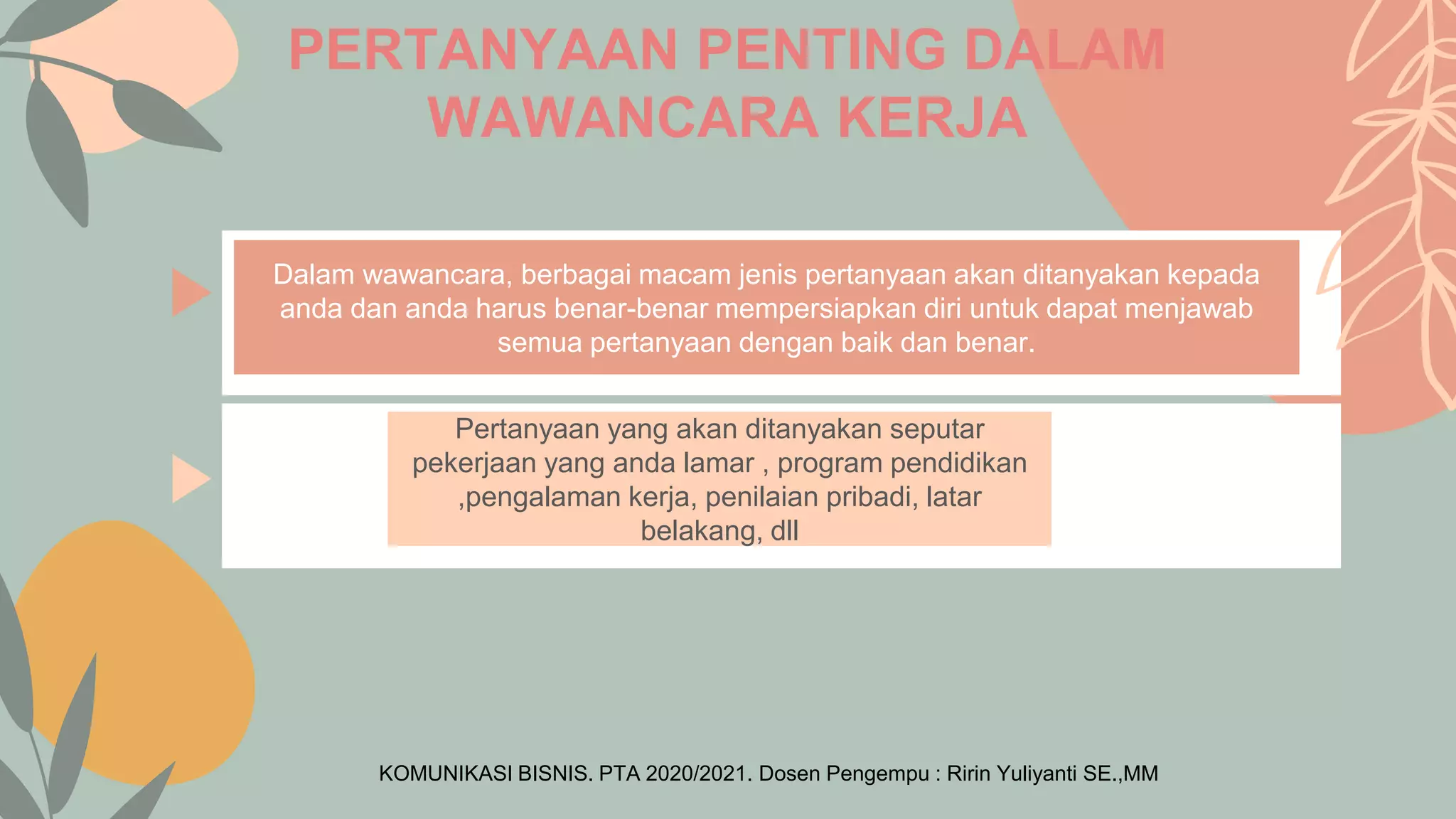 Wawancara kerja | PPTX