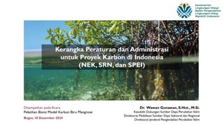 thumbnail of  Kerangka Peraturan dan Administrasi untuk Proyek Karbon di Indonesia (NEK, SRN dan SPEI)