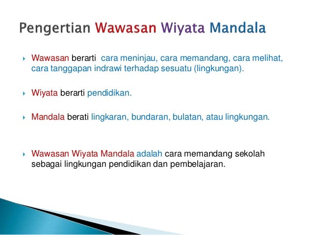 Wawasan Wiyata Mandala Power Point Wawasan Wiyata Mandala Power Point