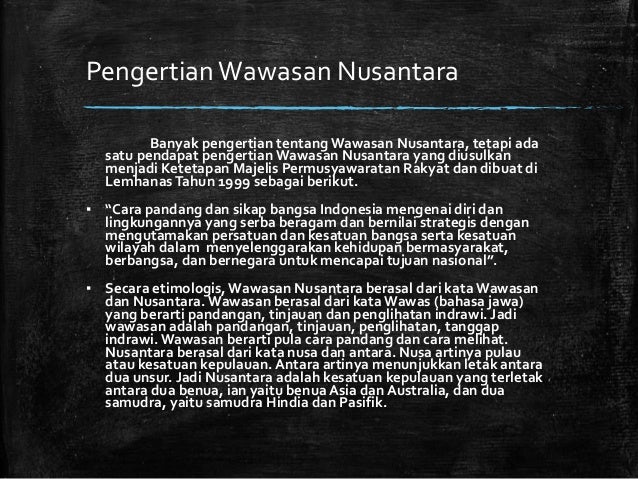 Wawasan Nusantara Dalam Konteks Nkri