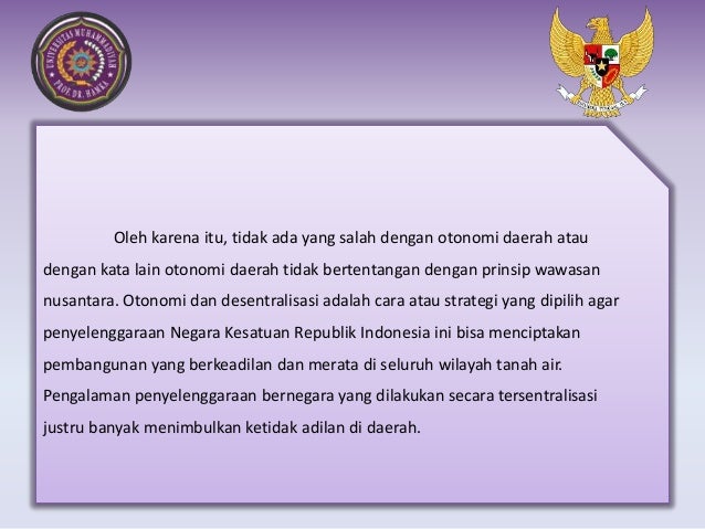 Wawasan Nusantara Dan Otonomi Daerah