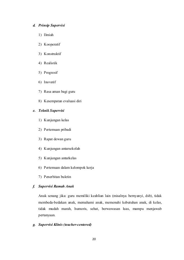 Wawasan supervisi pendidikan dan kepengawasan sekolah