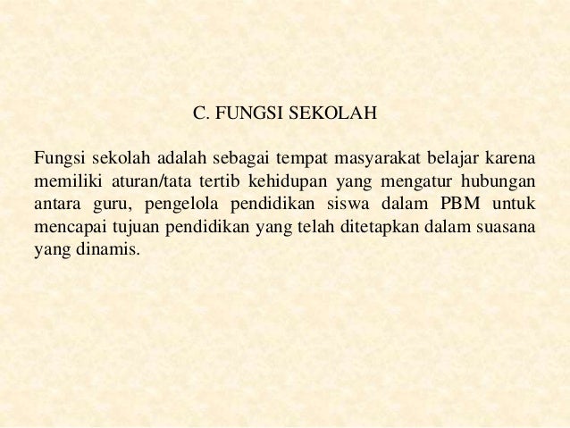 Tujuan Sekolah Wawasan Kronis C