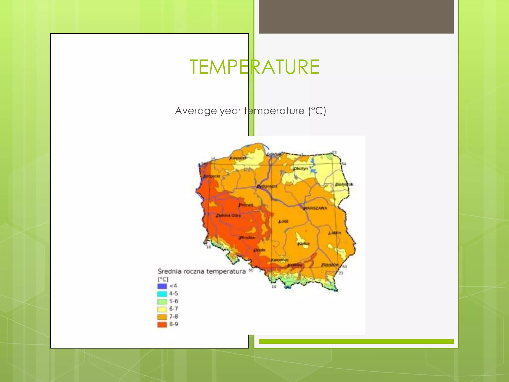 TEMPERATURE
Average year temperature (°C)

 