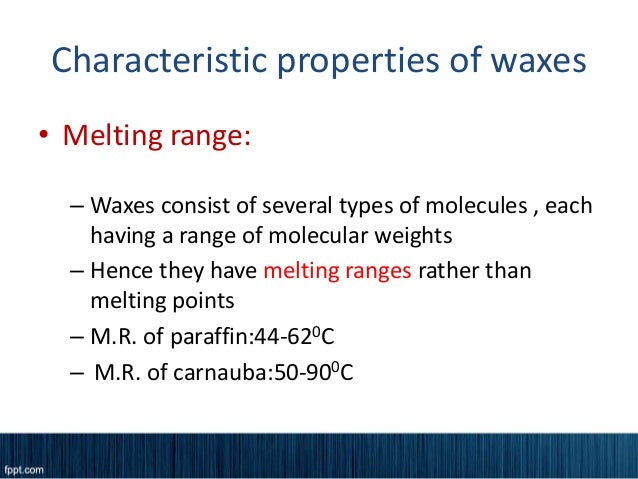 wax melting point