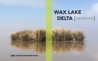WAX LAKE
DELTA [ 	 ]Architecture of [Wet] Land Building
LSU ARCH 7004 Design Proposals
 