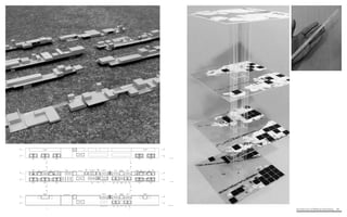 Architecture of (Wet)Land Building 44
Space Plan
Upper Level
Floor Plans
scale: 1/16” = 1’ -0”
Mechanical Level
Main Level
Work Rooms Ofﬁces
(4)
Conference Room
(12)
Ofﬁces
(4)
Mechanical
Ofﬁces
(4)
Ofﬁces
(4)
WCTeacher
Ofﬁces
(4)
Administration
Ofﬁces
(2)
Observation
Tower
Cafeteria
(104)
WC
(Women)
WC
(Men)
Dormitory
(6)
Dormitory
(6)
Dormitory
(6)
Open to Below Dwellings
(4)
Laundry WC
(Women)
Kitchen WC
(Men)
Dwelling
(2)
Short-Term Stay
(42)
Long-Term Stay
(18)
Dwellings
(4)
Lab
(18)
Lab
(18)
Discovery Lab
(18)
LibraryStudio
(12)
Flexible Classroom
(16)
Exhibit SpaceFood PreparationRecreation RoomDormitory
(4)
Dormitory
(6)
Dormitory
(6)
Dormitory
(6)
Observation
Tower
Open to Below
Dwellings
(4)
Dwellings
(4)
Mechanical/
ElectricalWC
Teacher
Ofﬁces
(4)
Admin.
Ofﬁce
(2)Circulation
Cafeteria
(104)
WC
(Women)
WC
(Men)
Laundry/
Custodial
WC
(Women) Kitchen
WC
(Men)
Dwelling
(2)
Dry Lab
(18)
Dry Lab
(18)
Discovery Lab
(18)
Flexible Classroom
(16)Exhibit SpaceFood PreparationRecreation Room
Dormitory
(4)
Mechanical/
ElectricalWC
Dry Lab
(18)
Dry Lab
(18)
Discovery Lab
(18)
Mechanical/
ElectricalCirculationMechanical/Electrical
Mechanical/
Electrical
Copy/Print Ofﬁces
(4)
Conference
Room
Ofﬁces
(4)
Ofﬁces
(4)
Ofﬁces
(4)
Dormitory
(6)
Dormitory
(6)
Dormitory
(6)
Open to Below
Dwellings
(4)
Dwellings
(4)
LibraryStudio
(12)
Ofﬁces
(4)
Work Room Ofﬁces
(4)
Ofﬁces
(4)
Ofﬁces
(4)
Breeding/Hatching Tanks
Open to Below
Short-Term Stay
(42)
Long-Term Stay
(18)
 