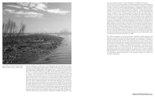 Architecture of (Wet)Land Building 14
Above, Wax Lake Delta, Shelby Doyle
Marsh Condition along a deltaic lobe.
near the headlands of oldest lobe of the Mississippi River, the Maringouin-Teche.
Currently the WLD receives approximately 30-40% of the total water and sediment
discharge of the Atchafalaya River, which is equivalent to 10-12% of Mississippi River
discharge [McManus 2002; Roberts et al. 2003]. Long-term subaerial land growth of the
WLD is 1.0 - 2.0 km2 yr-1 [Roberts et al. 1997], and the delta front expands at a rate of
+/- 0.3 km yr-1 [Parker & Sequierios 2006]. Sediment transport in the WLD is influenced
by seasonal water exchange from river flooding, tidal exchange, cold fronts, and
tropical storms. Winter-spring cold fronts control the inshore to offshore exchange of
water and sediments as river discharge is increasing [Mossa & Roberts 1990]. As river
discharge decreases and winds relax during summer, micro-tides transport sediment-
laden river water to vegetated wetlands. The lowest water discharge occurs during the
fall, when tropical storms periodically move water inshore [Walker 2001]. Interacting
with these geophysical forces is the seasonal growth and mortality of wetland plants
that affect sediment retention in the wetlands [Holm & Sasser 2001]. The delta islands
are colonized by woody, shrub/scrub and herbaceous fresh marsh species that exhibit
zonation along the natural elevation gradient (Visser 1998) these same patterns have
also been documented in the Atchafalaya Delta (Johnson et al 1985, Schaffer et al.
1992).The delta is under state ownership managed as a Wildlife Management Area
with lease agreement by the Louisiana Department of Wildlife and Fisheries.
The accuracy of land building models is completely dependent upon the breadth and
accuracy of the field data available development and verification. While more detailed
numerical models are currently being developed to investigate the physical controls
over fine scale channel structure [Edmonds & Slingerland 2010] the data sets need to
validate them are not currently available. The ecological, nutrient biogeochemical,
and storm surge reduction attributes of delta models are also still being developed
and are limited by a lack of large spatial and temporal data sets. These types of
models are critical to predicting the benefits that large-scale coastal and ecological
restoration projects can provide society and when developed will be an integral part
of the restoration management practice in Louisiana as well as other deltas around
the world. Deltas exemplify the strong coupling across disciplinary boundaries that we
recognize as characteristic of Earth-surface dynamics [Committee on Challenges and
Opportunities in Earth Surface Processes 2010]. We stress also that engineering is, in
effect, folded into the entire effort as the basic-science research increasingly strives to
produce engineering-style predictions of the outcomes of specific designs and actions.
Finally, the problem of predicting delta evolution and dynamics is as scientifically rich
as it is socially important. Given that hundreds of millions of people worldwide live or
depend on low-lying depositional coasts, human impacts dominate coastal dynamics
(e.g. by modifying channel patterns, building levees, and manipulating water flow);
social factors and social sciences need to be included in the entire framework for delta
management and restoration [Syvitski et al. 2009].
The missing centerpiece in the grand scientific challenge of delta prediction and
restoration is a densely instrumented delta observatory to provide the comprehensive
data sets needed to stimulate the whole enterprise. The challenge is to develop a
research environment that captures key pulsed events (e.g. fronts, floods, tropical
storms) that drive the physical, ecological, and geochemical patterns that determine
delta evolution. Our main goal is to develop the instrumentation necessary to capture
such pulsed events in the Wax Lake DELTA LAB observatory. The instruments we
developed at WLD is not a single device but the instrumented delta itself: a dense,
self-activating instrument network designed to capture the full range of relevant
physical-geochemical-ecological linkages associated with such events. The DELTA
LAB described in this proposal represents a critical investment in the development
of a field-based research environment in the emerging discipline of ‘coastal and
ecological engineering’.
 
