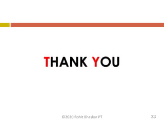 ©2020 Rohit Bhaskar PT 33
THANK YOU
 