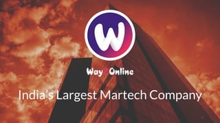 India’s Largest Martech Company
1
 