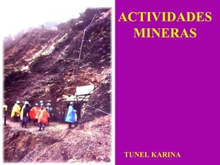 ACTIVIDADES  MINERAS   TUNEL KARINA 