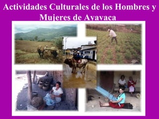 Actividades Culturales de los Hombres y Mujeres de Ayavaca   