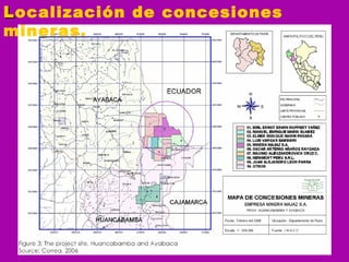 L ocalizaci ó n de concesiones mineras. 
