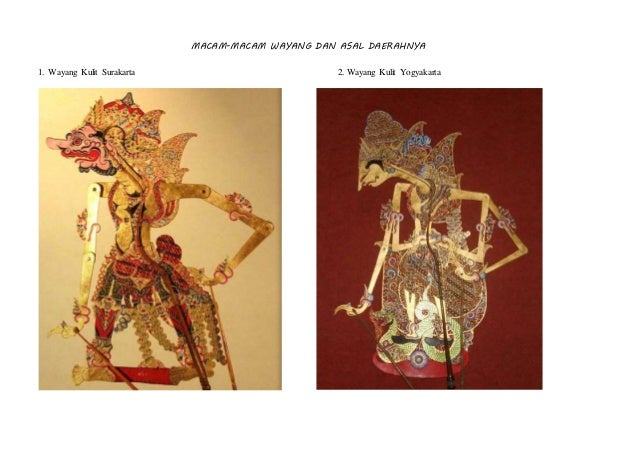 Nama Nama Wayang Dan Gambar