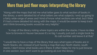 Wayfinding a tale of two libraries and their methods for understanding ...