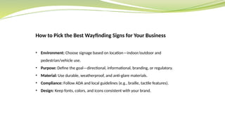 Wayfinding Signage in Urban Environments | PPTX