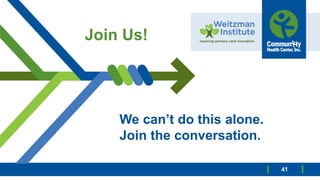 Join Us!
We can’t do this alone.
Join the conversation.
41
 