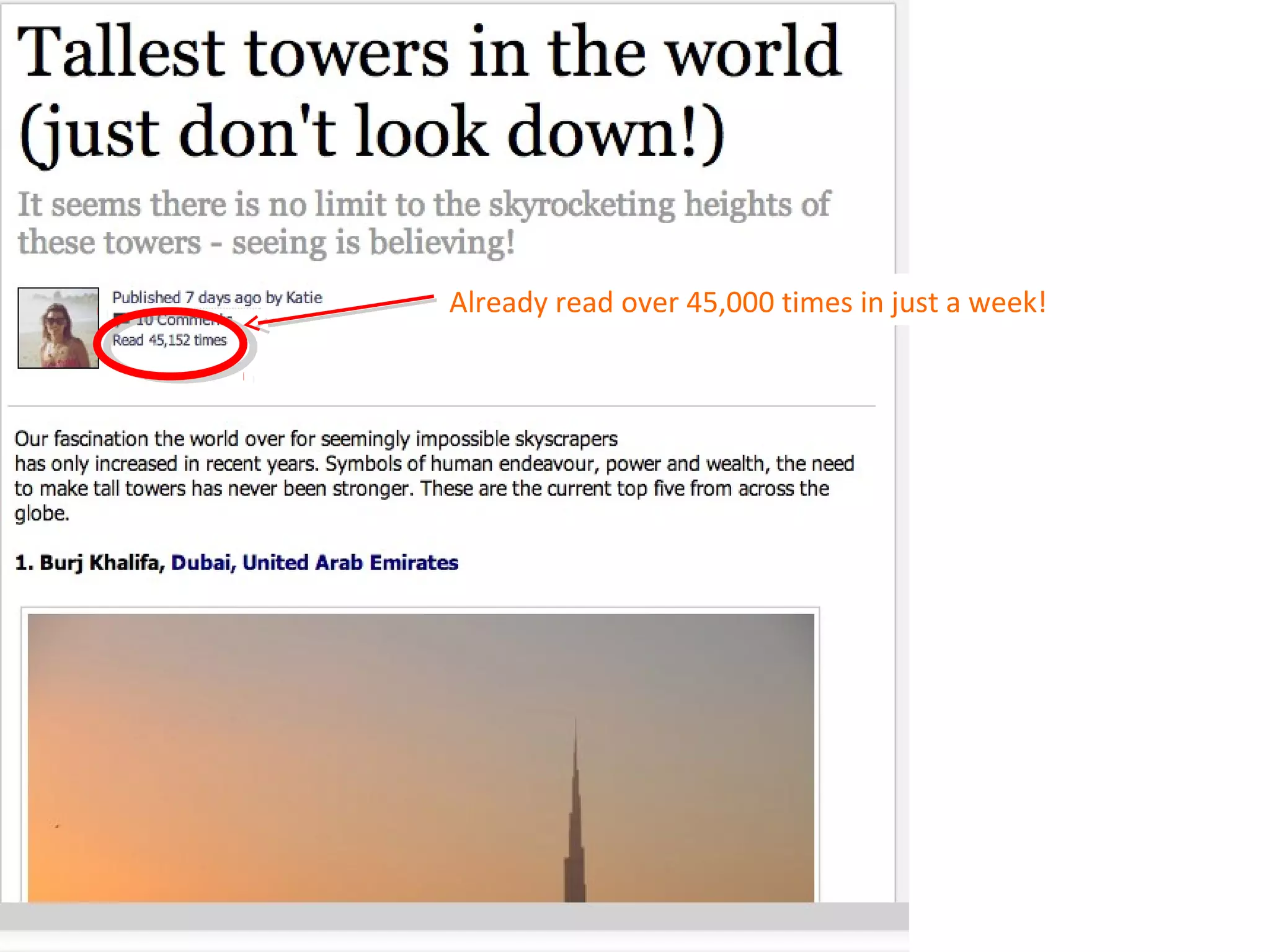 OUR UNIQUE VALUE PROPOSITION
Already read over 45,000 times in just a week!
 