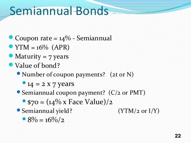 Present value formula coupon bond