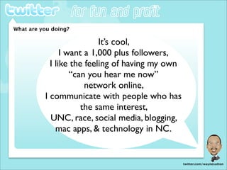 Wayne Sutton Twitter For Fun and Profit