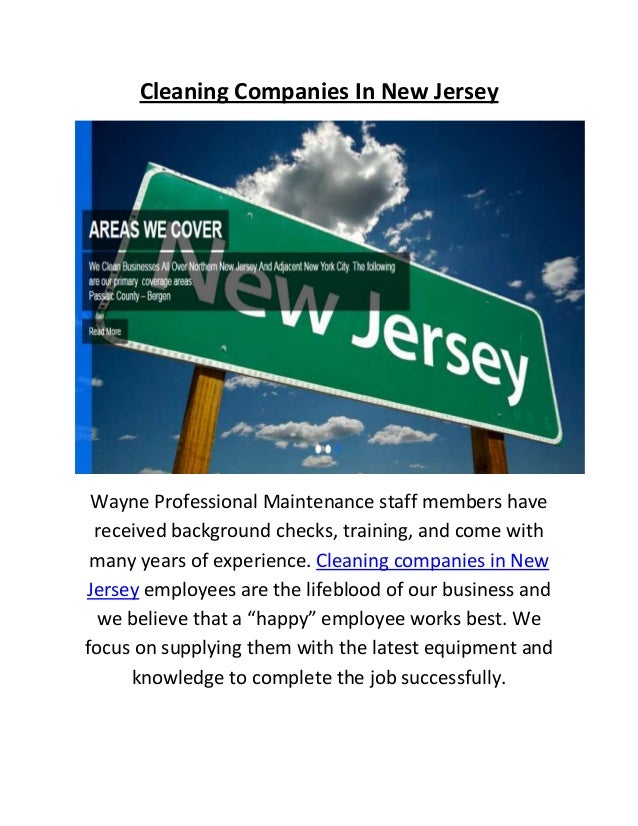 Wayne Professional Maintenance Cleaning Companies In New Jersey