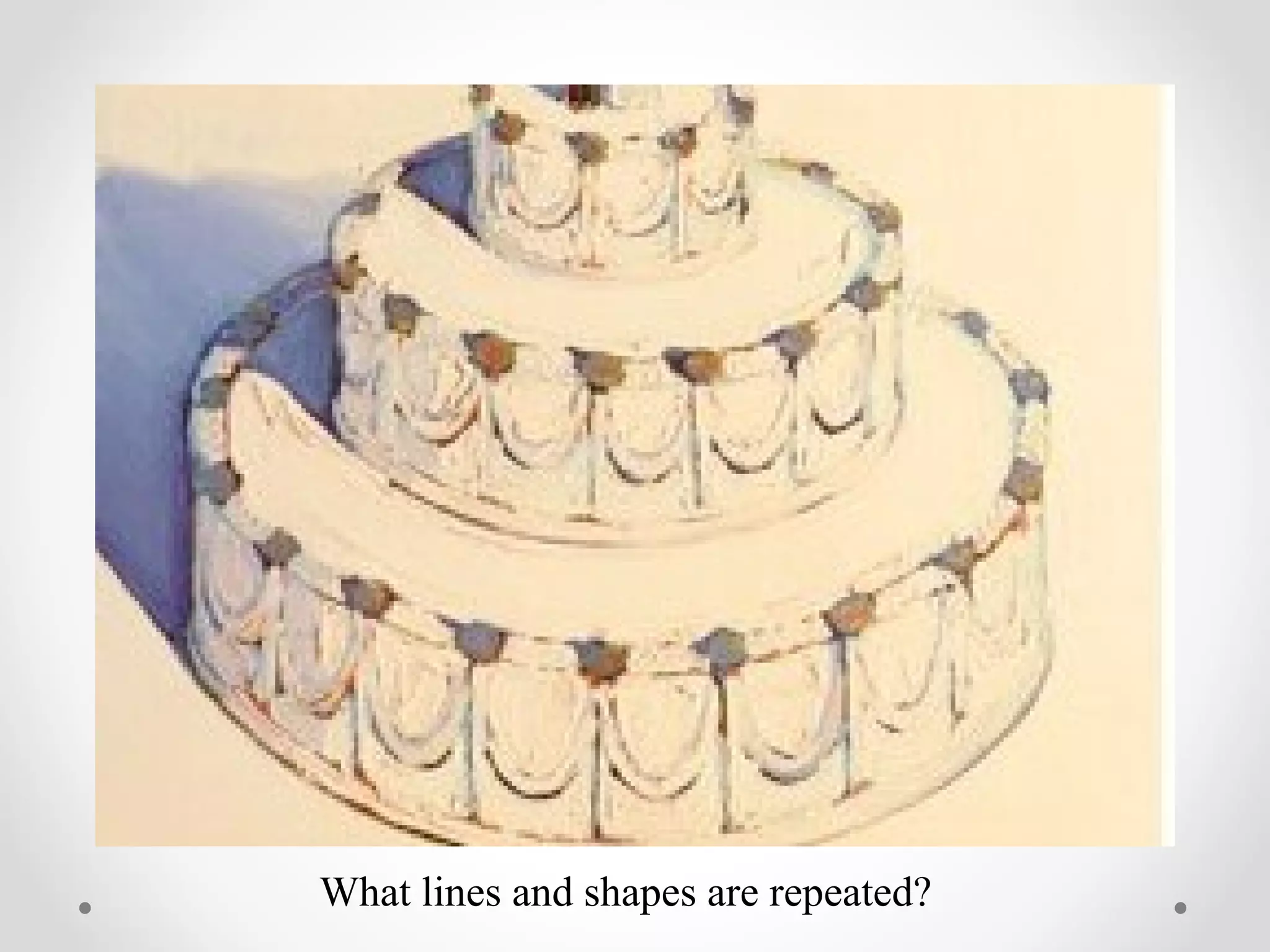 What lines and shapes are repeated?