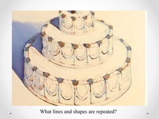 What lines and shapes are repeated?