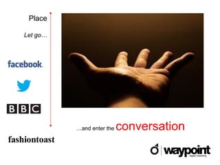 Place

Let go…




          …and enter the   conversation
 