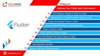 10 Ways to Improve Your Flutter App Performance | PPT | Free Download