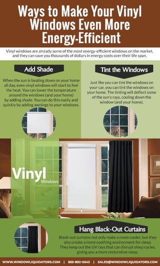 Ways to make your vinyl window even more enegry-effecient