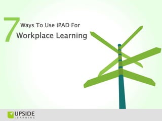7Ways To Use iPAD For
Workplace Learning
 