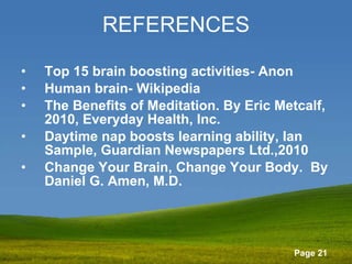 Ways 2 Boost Brain Power | PPT