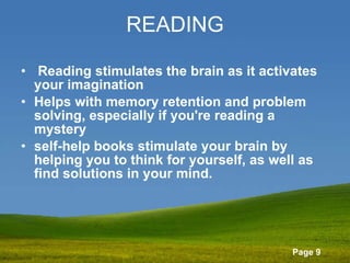 Ways 2 Boost Brain Power | PPT
