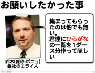 お願いしたかった事
                          集まってもらっ
                          たのは他でも無
                          い。
               ...
