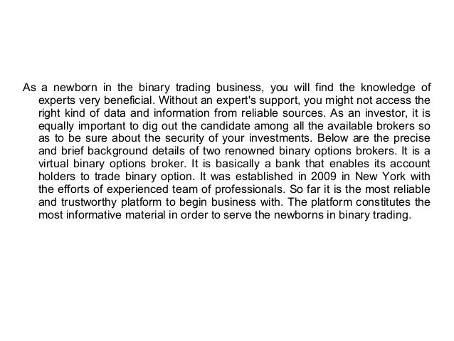 Show me how to trade binary options