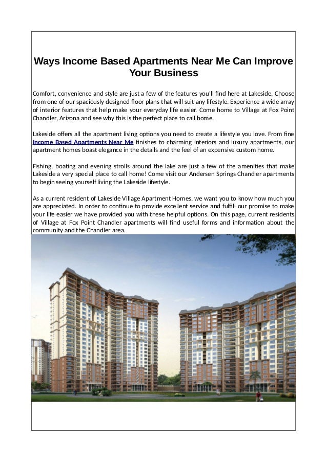 Ways Income Based Apartments Near Me Can Improve Your Business