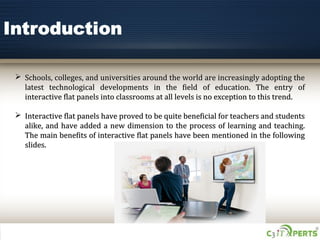 Ways in which interactive flat panels help teachers and students | PPT