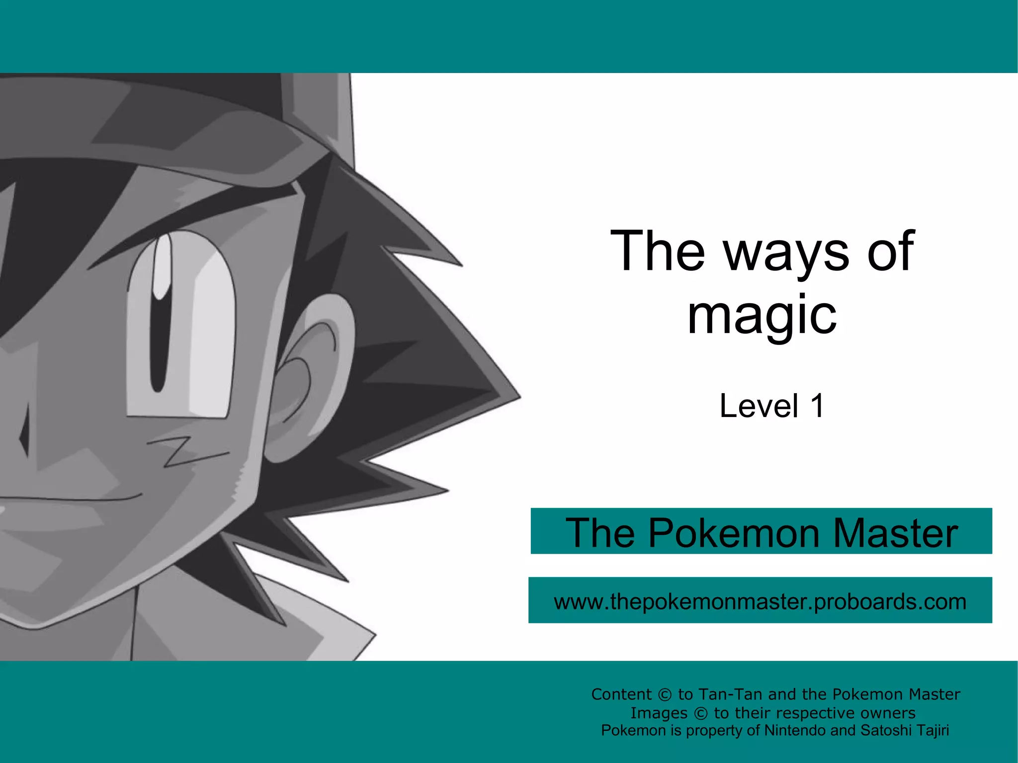 Ways of magic level 1 PPT