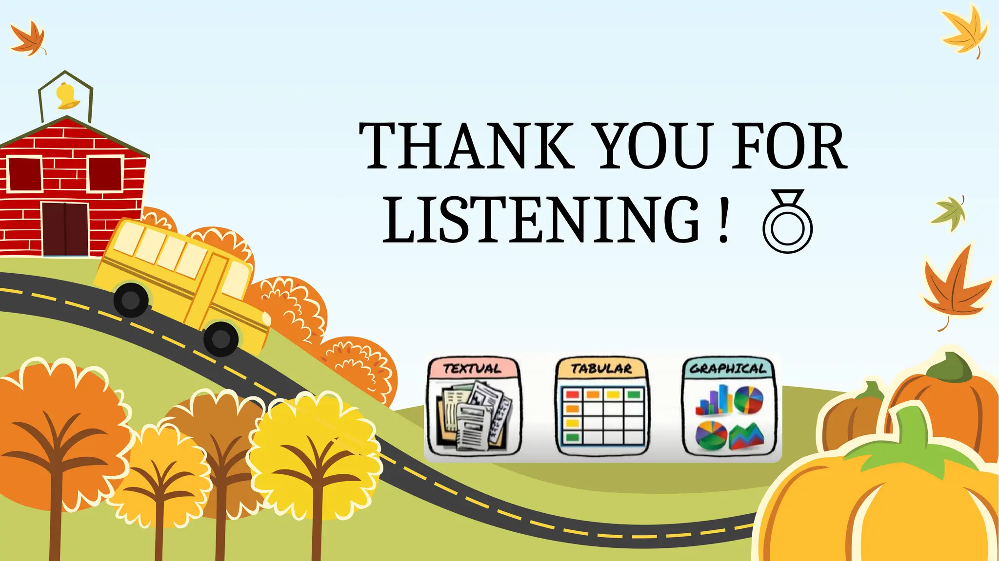 THANK YOU FOR
LISTENING ! 