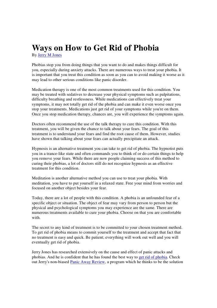 Different ways to get rid of Phobias