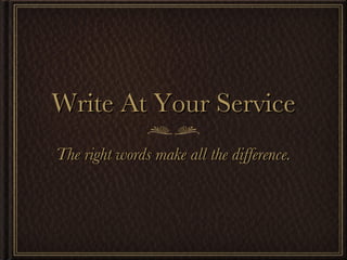 Write At Your Service ,[object Object]