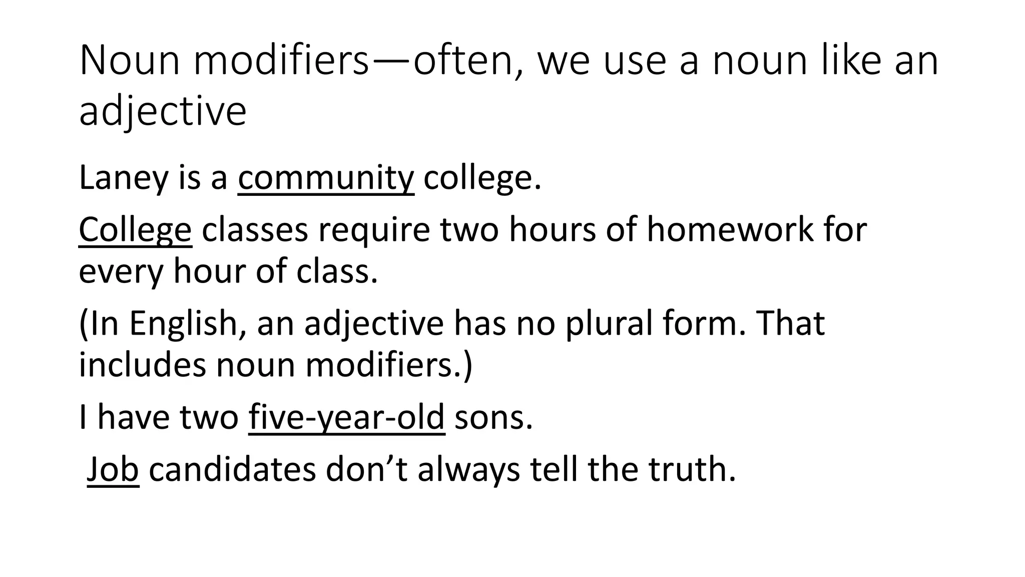Ways That We Modify Nouns PPT ways-that-we-modify-nouns-ppt