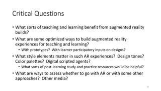 Some Ways to Conduct SoTL Research in Augmented Reality (AR) for Teaching and Learning