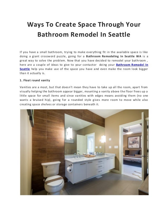 Ways To Create Space Through Your Bathroom Remodel In Seattle Cool Seattle Bathroom Remodeling Interior Ways To Create Space Through Your Bathroom Remodel In Seattle Cool Seattle Bathroom Remodeling Interior